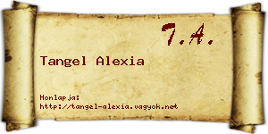 Tangel Alexia névjegykártya